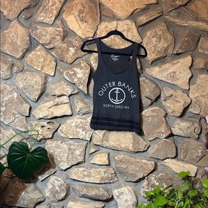 Outer banks cropped tank top